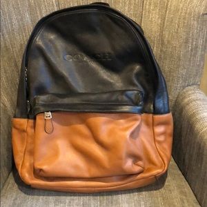 Coach leather backpack